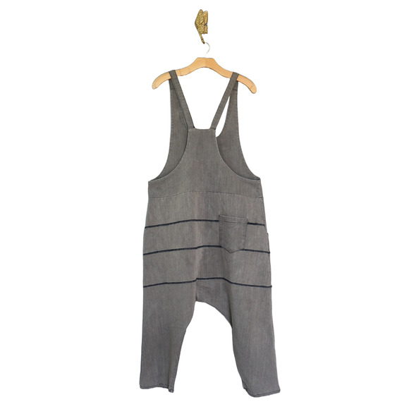 Monthorigin Distress Denim Harem Overalls Baggy Boho Lagenlook Artsy Jumpsuit - Picture 2 of 14